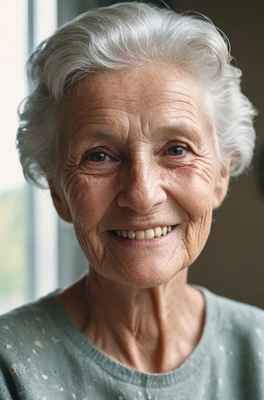 A smiling older woman