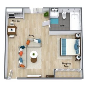 Alta Vista Senior Living floor plan alcove.JPG