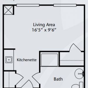 Bayshire Torrey Pines floor plan alcove studio.JPG