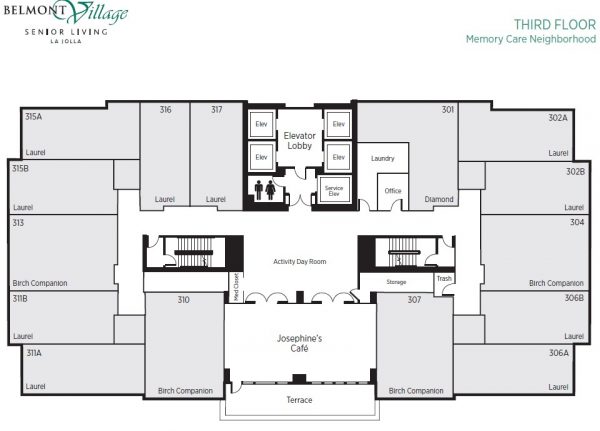 Belmont Village La Jolla 15 - Floor Plan - Third Floor MC.jpg