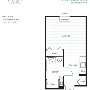 Belmont Village Sabre Springs floor plan MC studio Sage.JPG