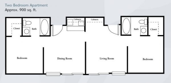 Brookdale Nohl Ranch 13 - Floor Plan Two Bedroom.JPG