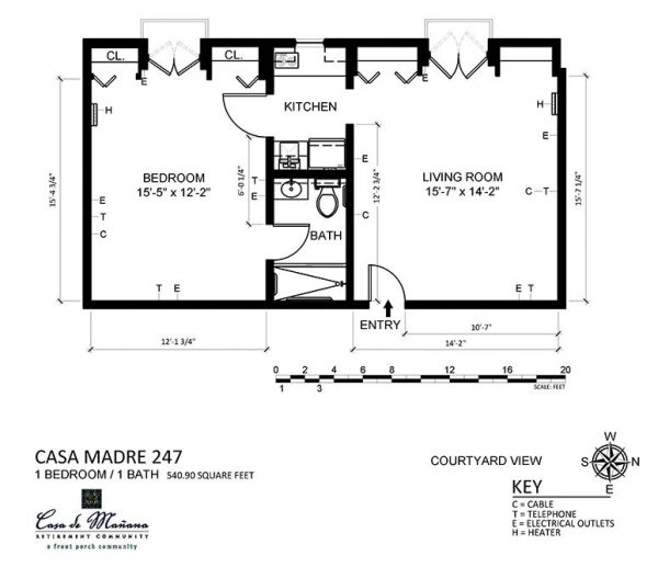 Casa de Manana floor plan 1 bedroom.JPG