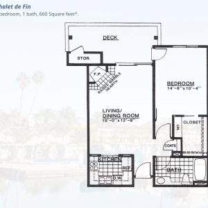 Chateau Lake San Marcos Community Care Center Floor Plan - 1 bedroom 1 bath.JPG