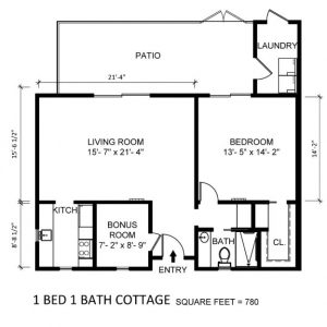 Fredericka Manor floor plan 1 bedroom cottage.JPG