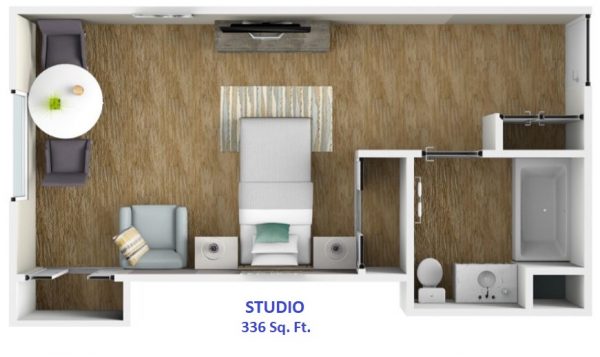 Laguna Estates Senior Living floor plan studio 336 sq ft.JPG