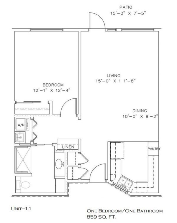 Meadowbrook Village Christian Retirement Community floor plan AL 1 bedroom.JPG