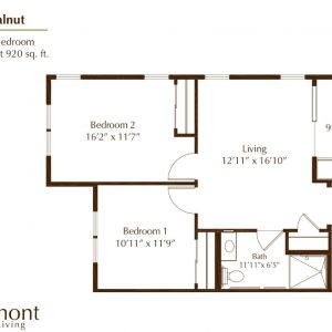 Oakmont of Orange floor plan 2 bedroom Walnut.JPG