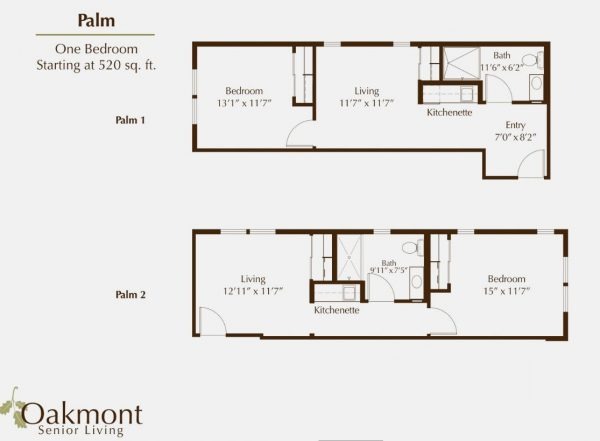 Oakmont of Pacific Beach floor plan 1 bedroom Palm I & II.JPG