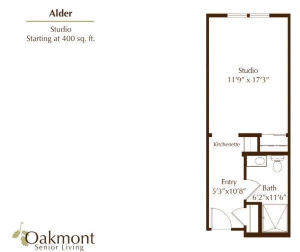 Oakmont of Pacific Beach floor plan studio Alder.JPG