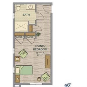 Pacifica Senior Living - Oceanside 14 - floor plan studio Del Mar.JPG