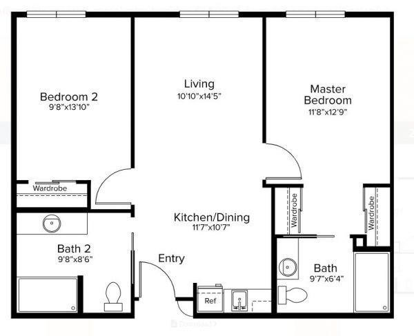 Paradise Village floor plan AL 2 bedroom.JPG