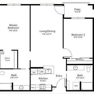 Paradise Village floor plan IL 2 bedroom.JPG