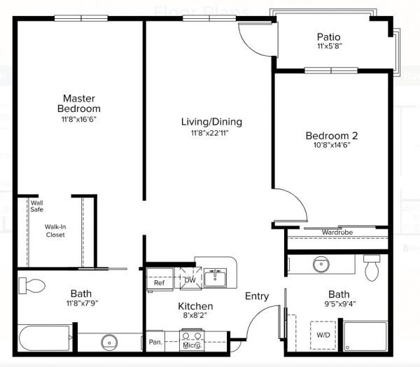 Paradise Village floor plan IL 2 bedroom.JPG