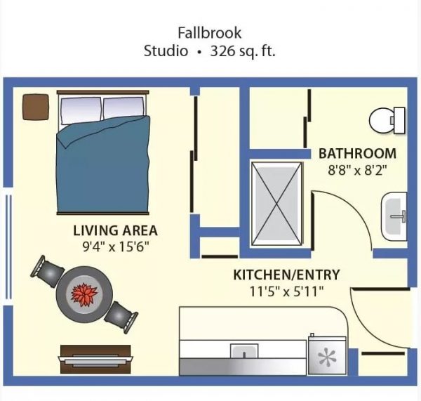 Regency Fallbrook floor plan studio.JPG