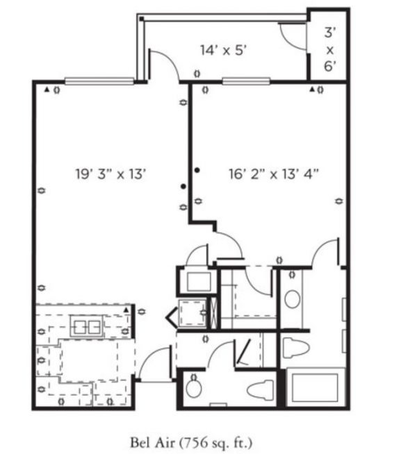 Remington Club of Rancho Bernardo floor plan IL 1 bedroom Bel Air.JPG