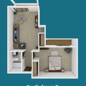 Sunnycrest Senior Living floor plan 1 bedroom B.JPG