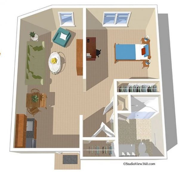 Sunrise at Yorba Linda floor plan 1 bedroom suite.JPG