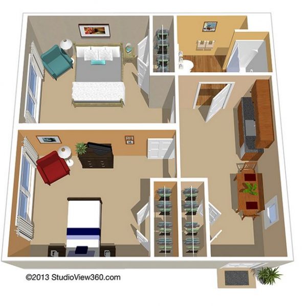 Sunrise of Mission Viejo floor plan private room shared bath companion suite.JPG