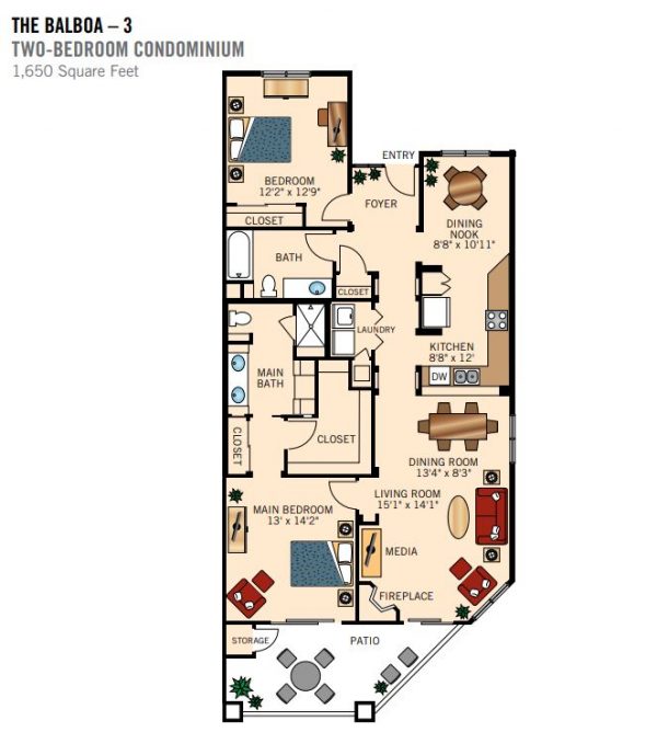 The Sea Bluffs floor plan IL 2 bedroom Balboa 3.JPG