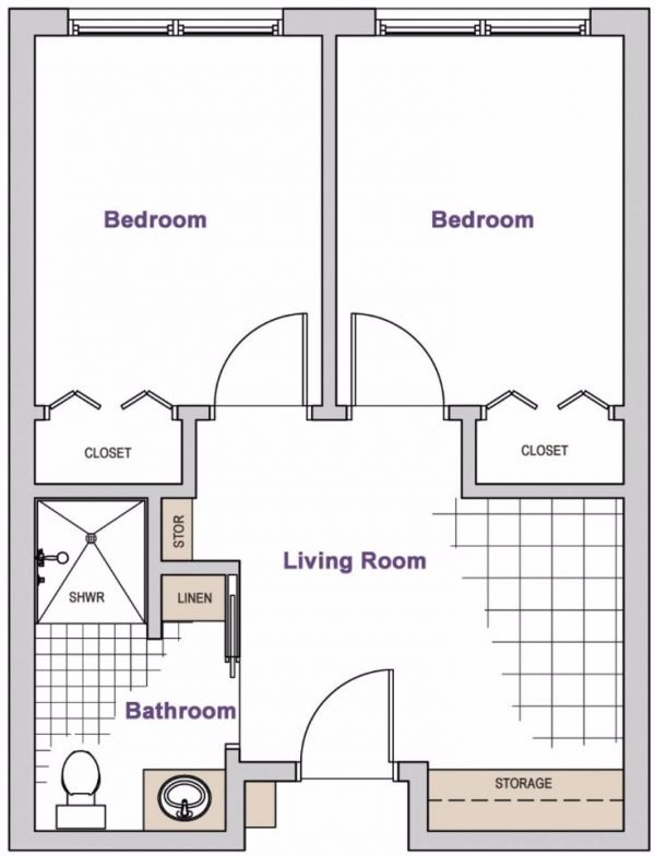 Villa Lorena floor plan 2 bedroom.JPG