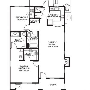 Walnut Village floor plans 2 bedroom cottage.JPG