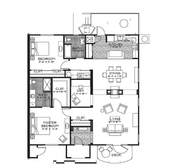 Walnut Village floor plans 2 bedroom + den cottage.JPG