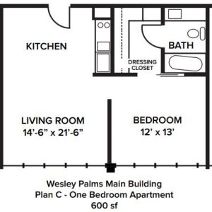 Wesley Palms floor plan 1 bedroom Plan C.JPG