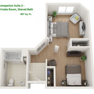 Westmont at San Miguel Ranch floor plan companion suite private room shared bath.JPG