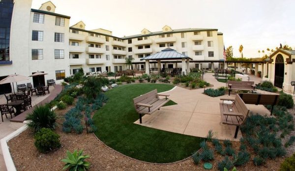 Westmont Town Court courtyard.JPG