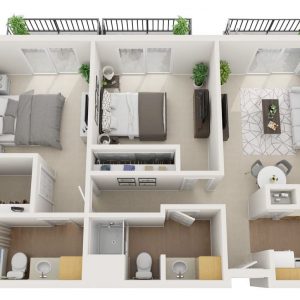 Westmont Town Court floor plan 2 bedroom 2 bath.JPG