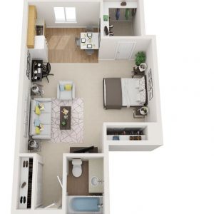 Westmont Town Court floor plan alcove.JPG