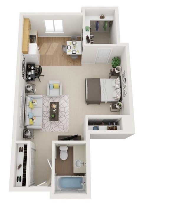 Westmont Town Court floor plan alcove.JPG