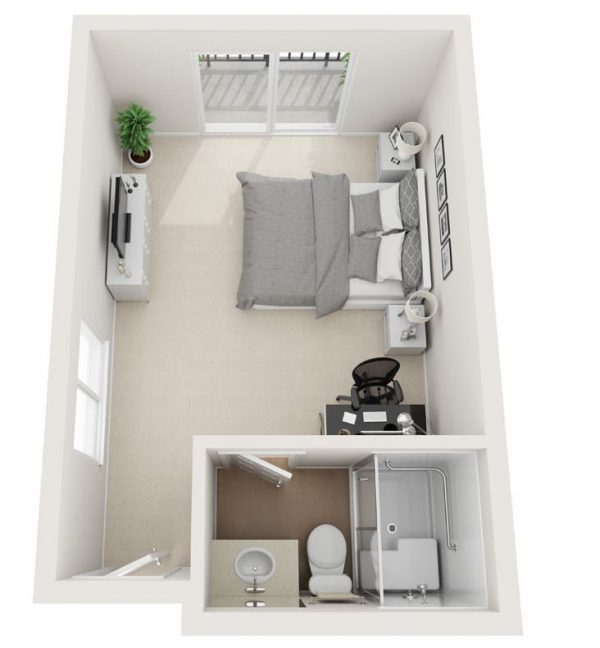 Westmont Town Court floor plan private room.JPG