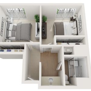 Westmont Town Court floor plan private room shared bath.JPG